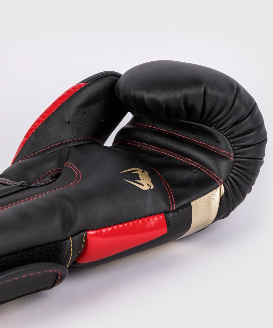 venum elite boxhandschuhe – schwarzgoldrot