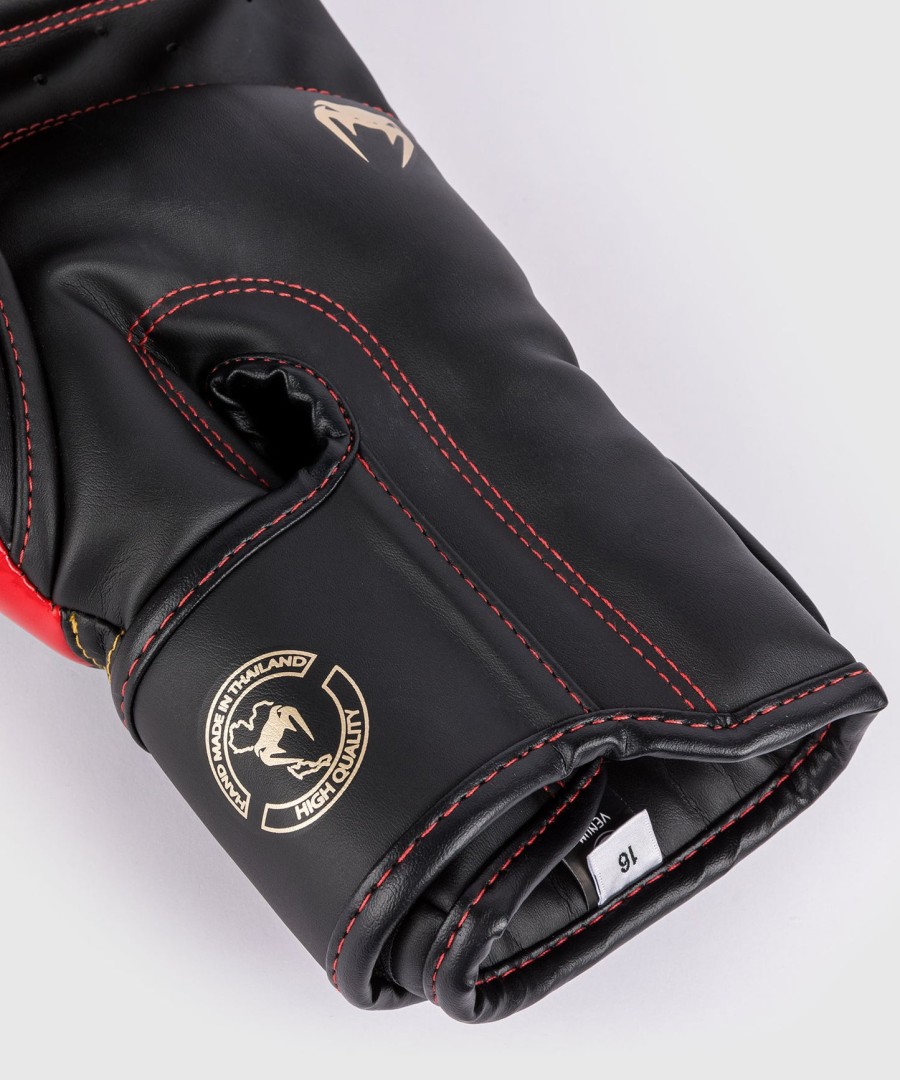 venum elite boxhandschuhe – schwarzgoldrot