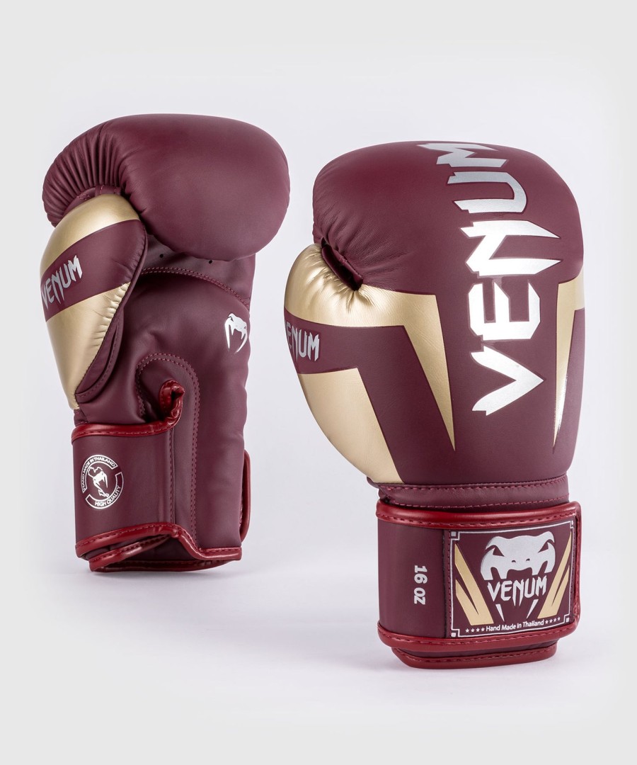 venum elite boxhandschuhe – burgunderrotgold
