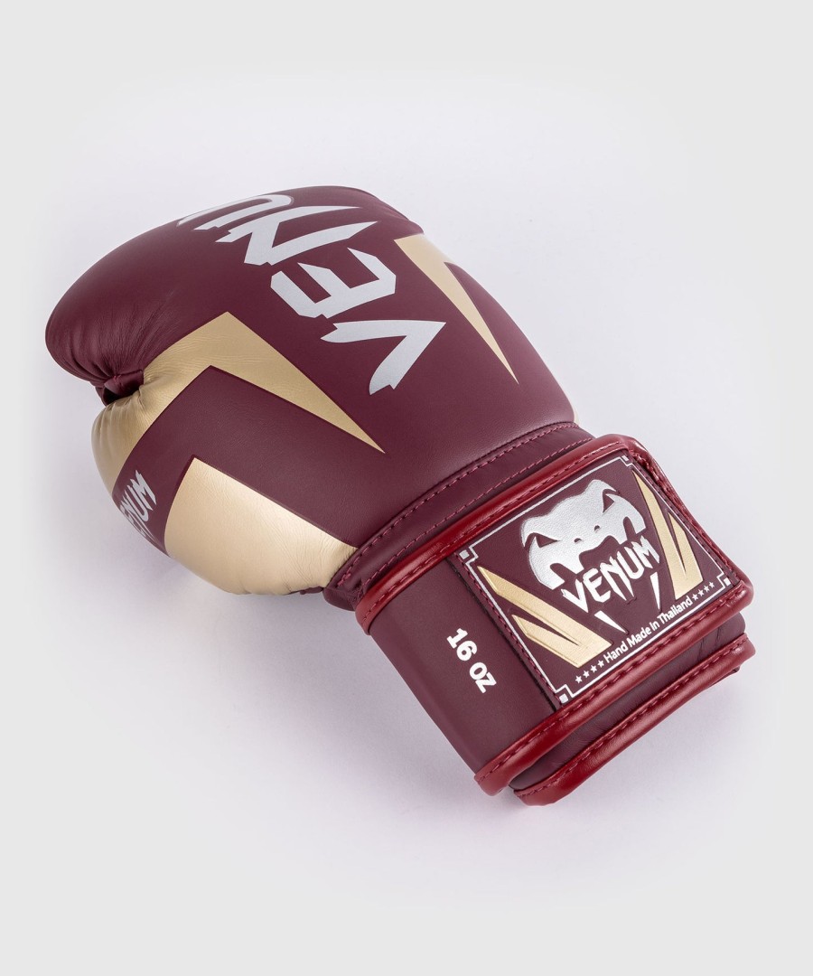 venum elite boxhandschuhe – burgunderrotgold