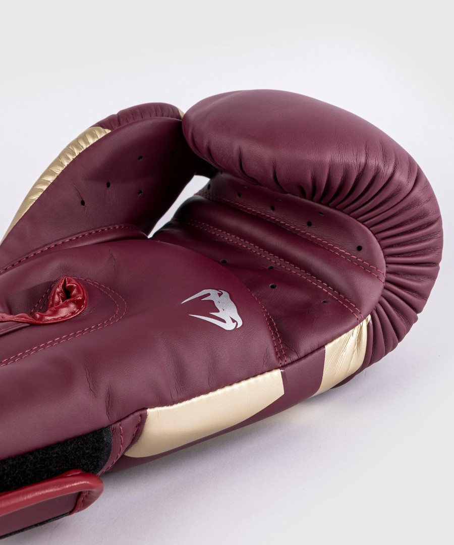 venum elite boxhandschuhe – burgunderrotgold
