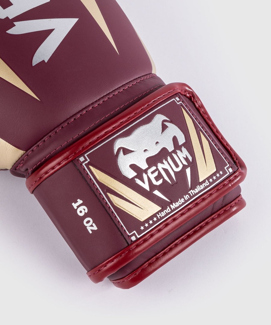 venum elite boxhandschuhe – burgunderrotgold