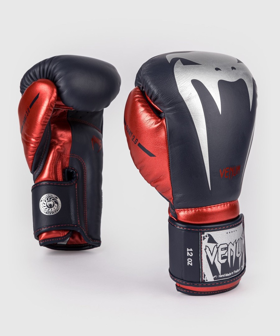 venum giant 3.0 boxhandschuhe – marineblaurot – sonderedition