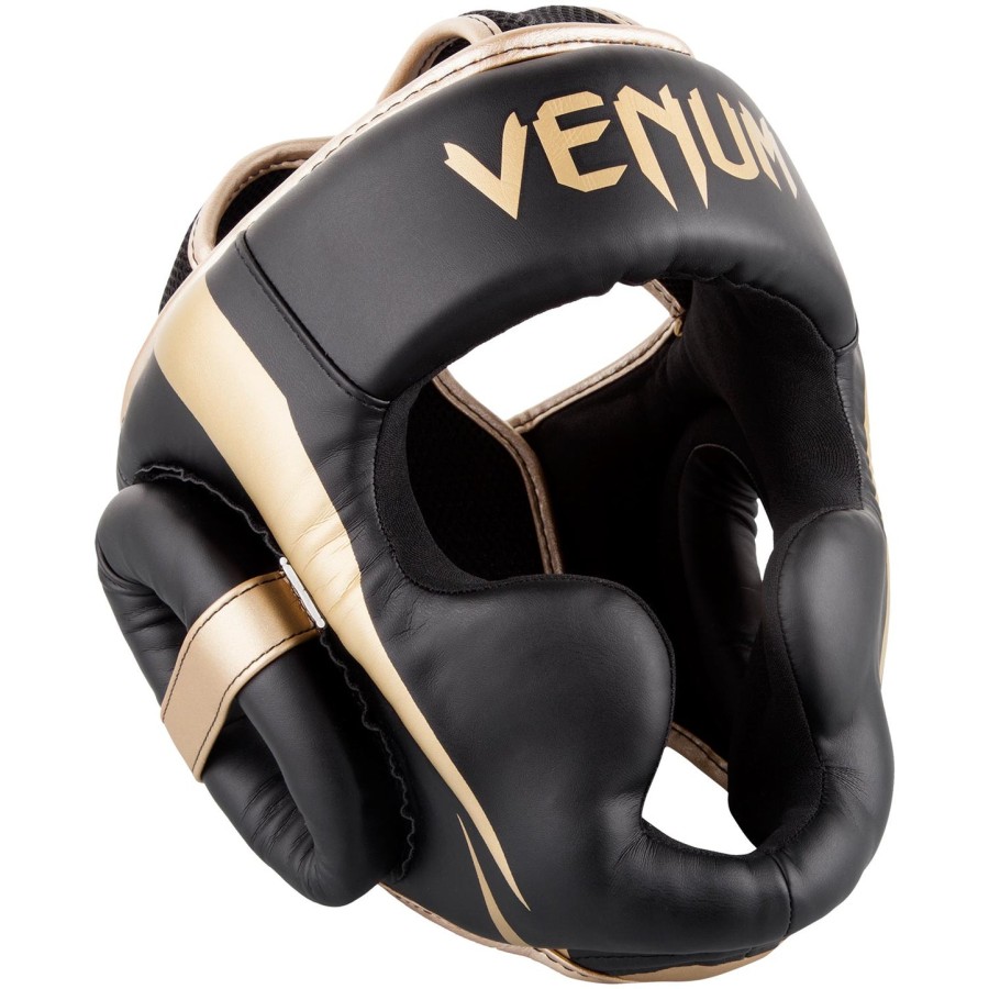 venum elite kopfschutz – schwarzgold