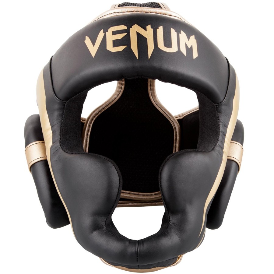 venum elite kopfschutz – schwarzgold