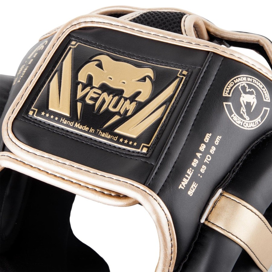 venum elite kopfschutz – schwarzgold