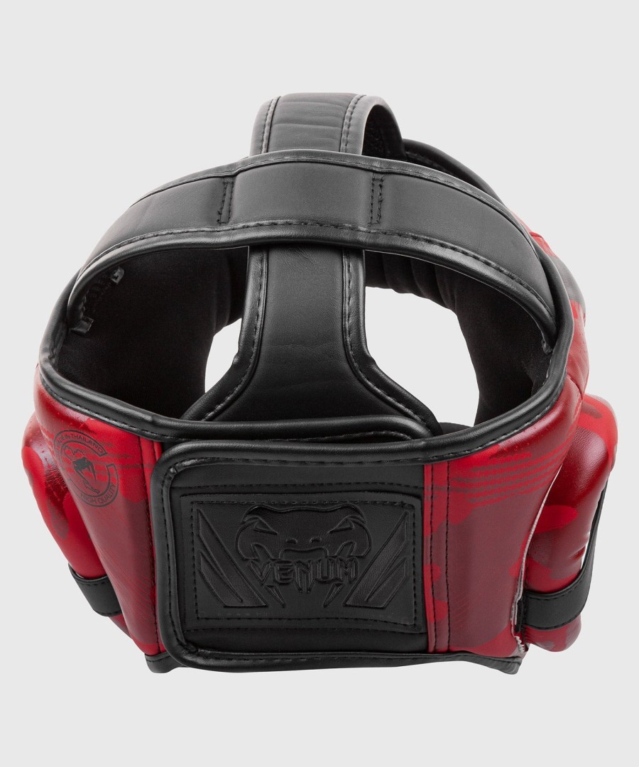 venum elite box-kopfschutz - rotes tarnmuster