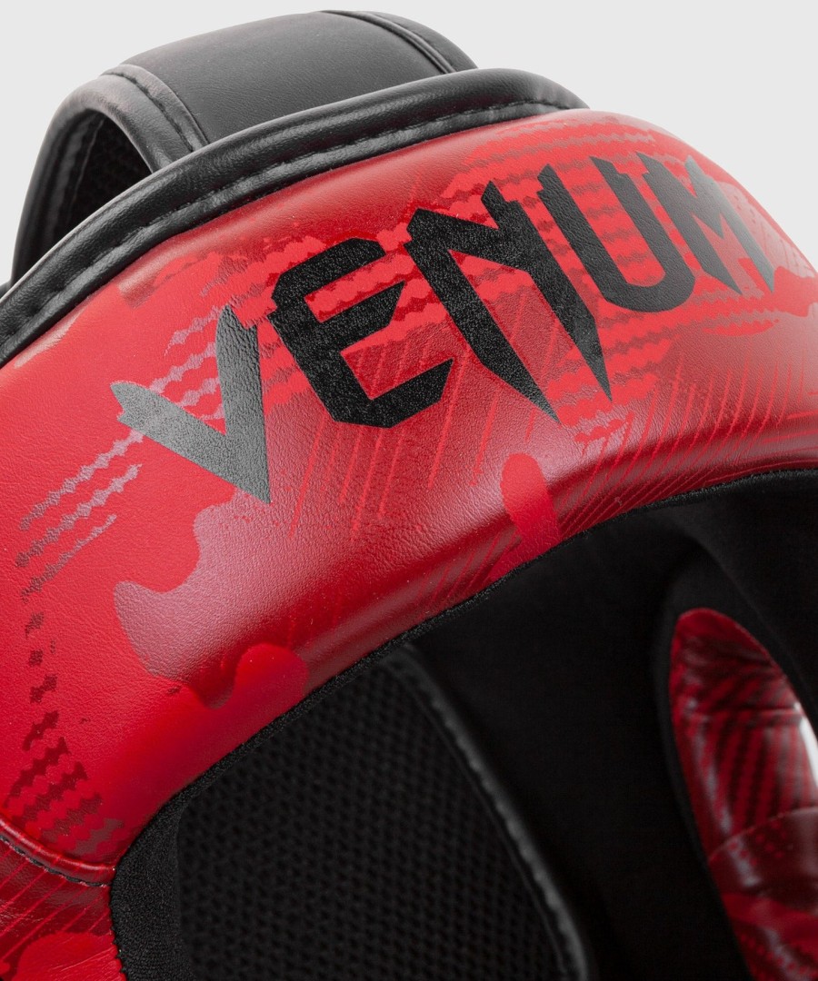 venum elite box-kopfschutz - rotes tarnmuster