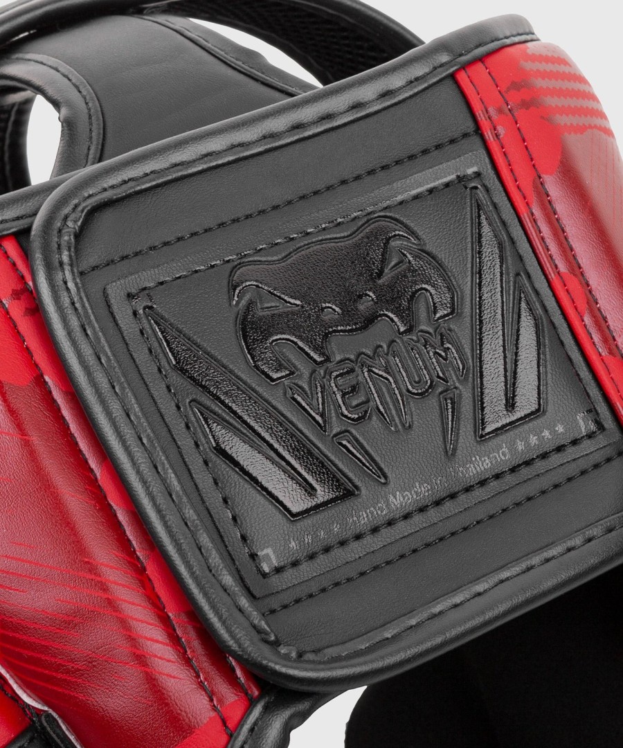 venum elite box-kopfschutz - rotes tarnmuster