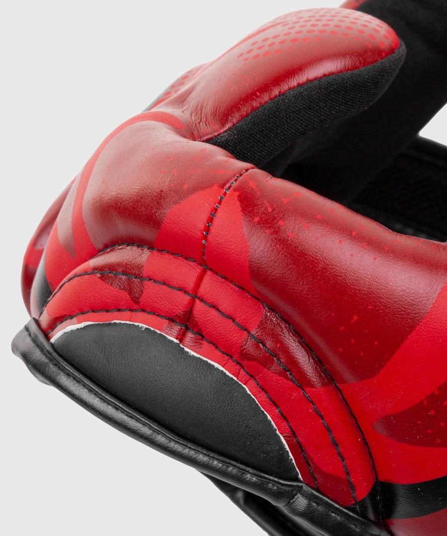 venum elite box-kopfschutz - rotes tarnmuster