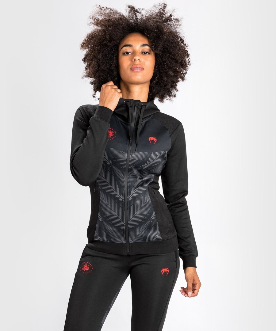 venum phantom hoodie – für damen – schwarzrot