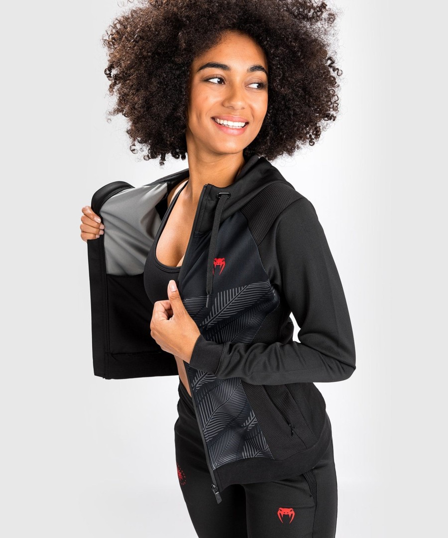 venum phantom hoodie – für damen – schwarzrot