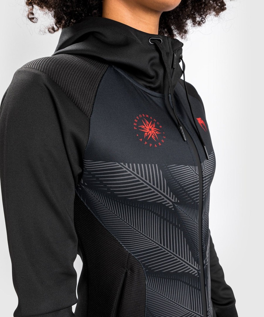 venum phantom hoodie – für damen – schwarzrot