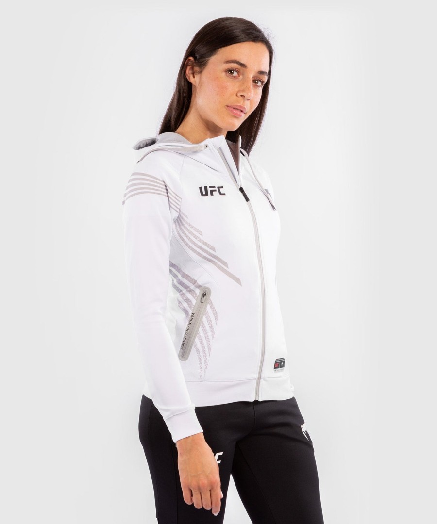 ufc venum authentic fight night damen-einlaufhoodie – weiß