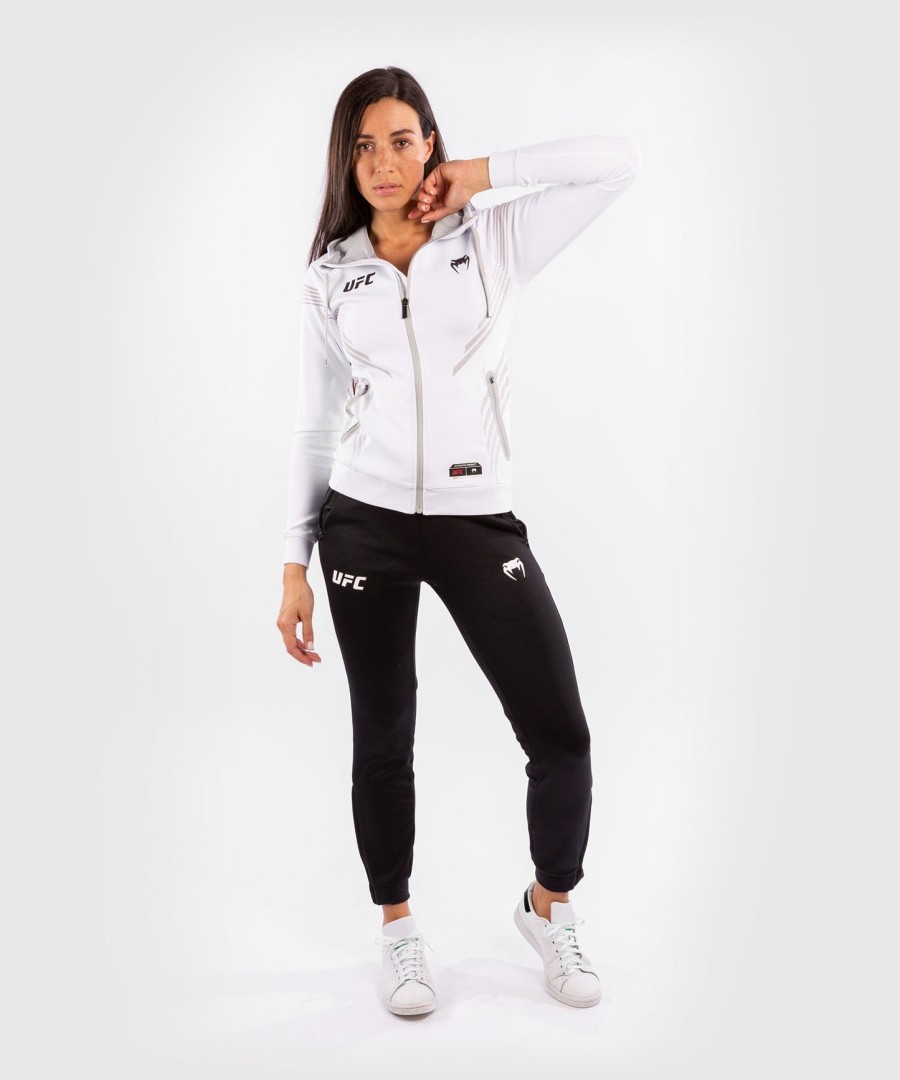 ufc venum authentic fight night damen-einlaufhoodie – weiß