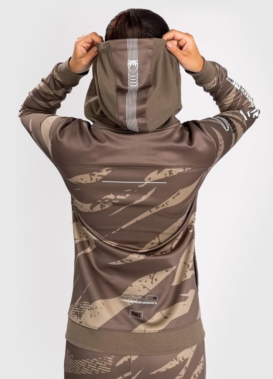 ufc adrenaline by venum fight week damen-kapuzenjacke mit reißverschluss – wüstentarnmuster