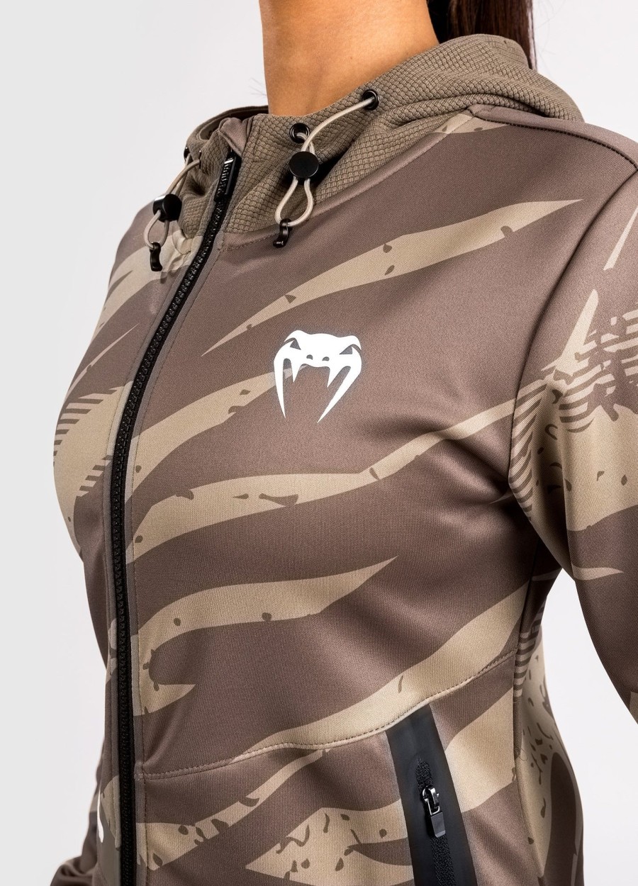 ufc adrenaline by venum fight week damen-kapuzenjacke mit reißverschluss – wüstentarnmuster
