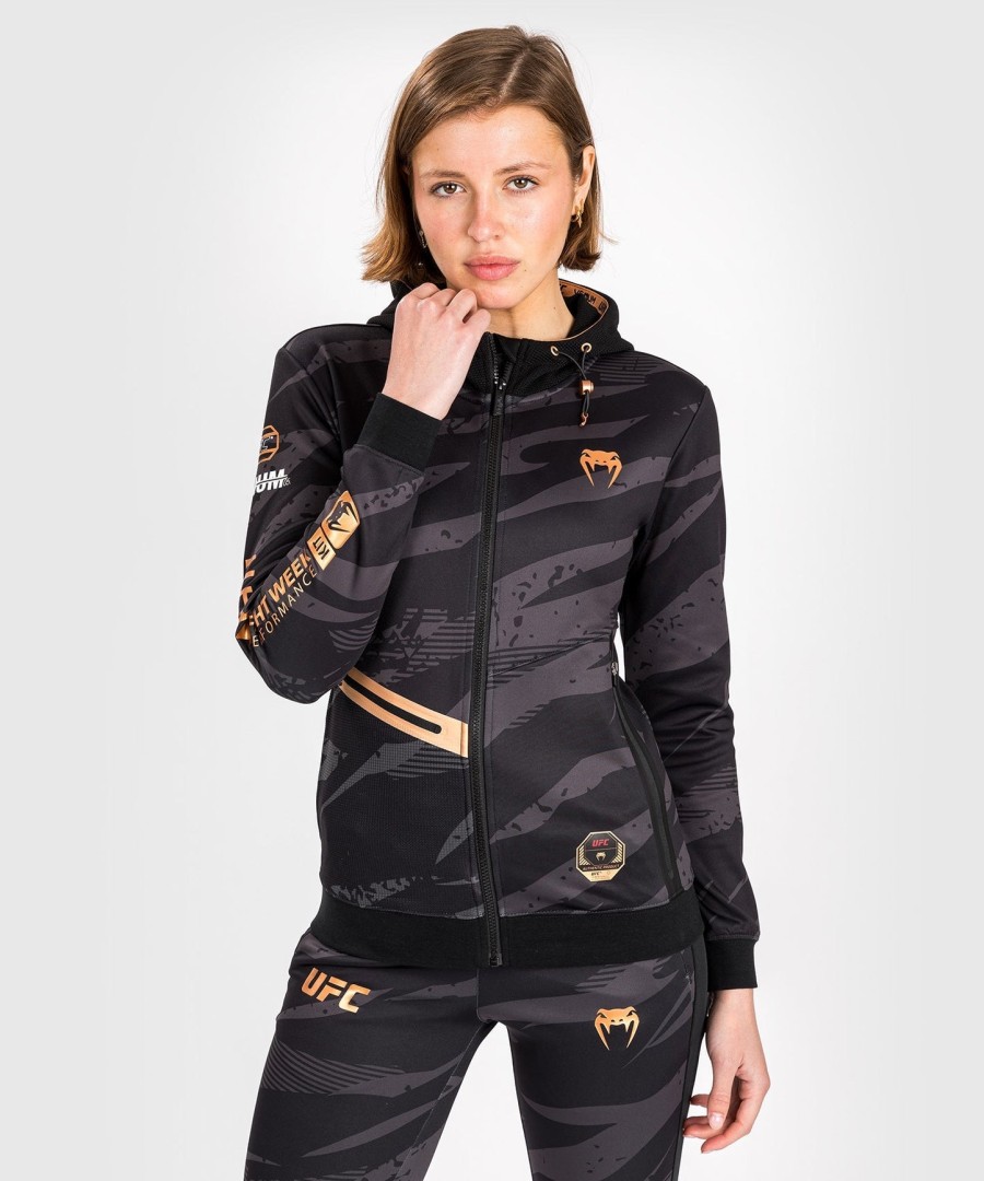ufc adrenaline by venum fight week damen-kapuzenjacke mit reißverschluss – urban camo