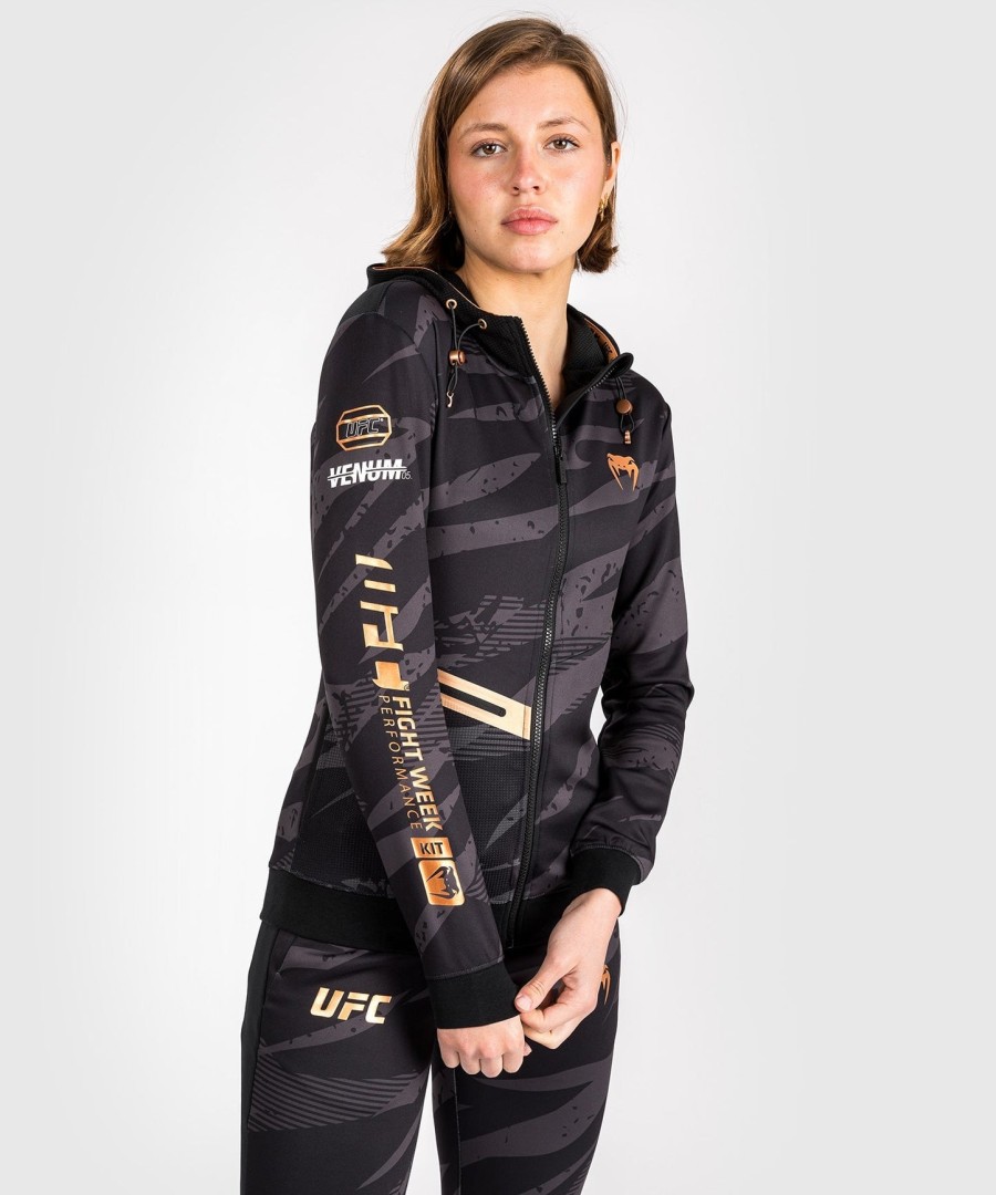 ufc adrenaline by venum fight week damen-kapuzenjacke mit reißverschluss – urban camo