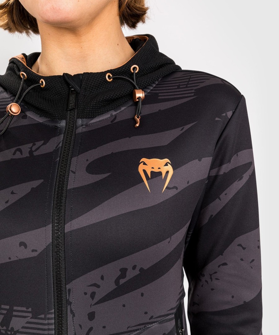 ufc adrenaline by venum fight week damen-kapuzenjacke mit reißverschluss – urban camo