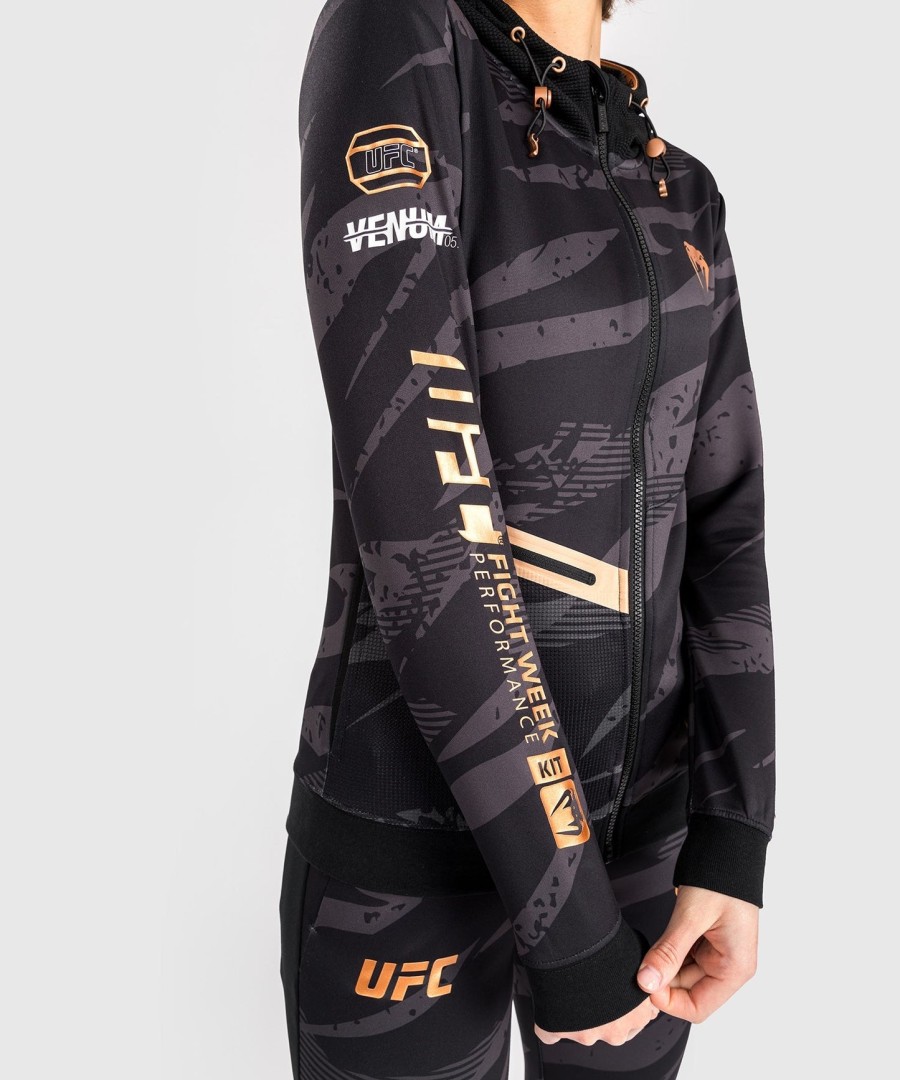 ufc adrenaline by venum fight week damen-kapuzenjacke mit reißverschluss – urban camo