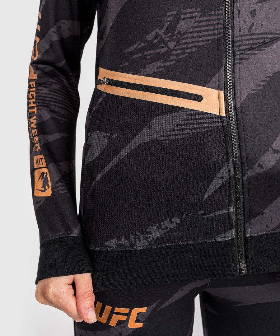 ufc adrenaline by venum fight week damen-kapuzenjacke mit reißverschluss – urban camo