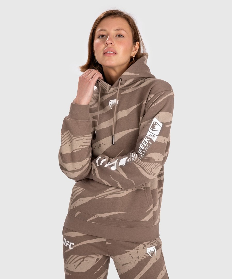 ufc adrenaline by venum fight week damen-pullover-hoodie – wüstentarnmuster