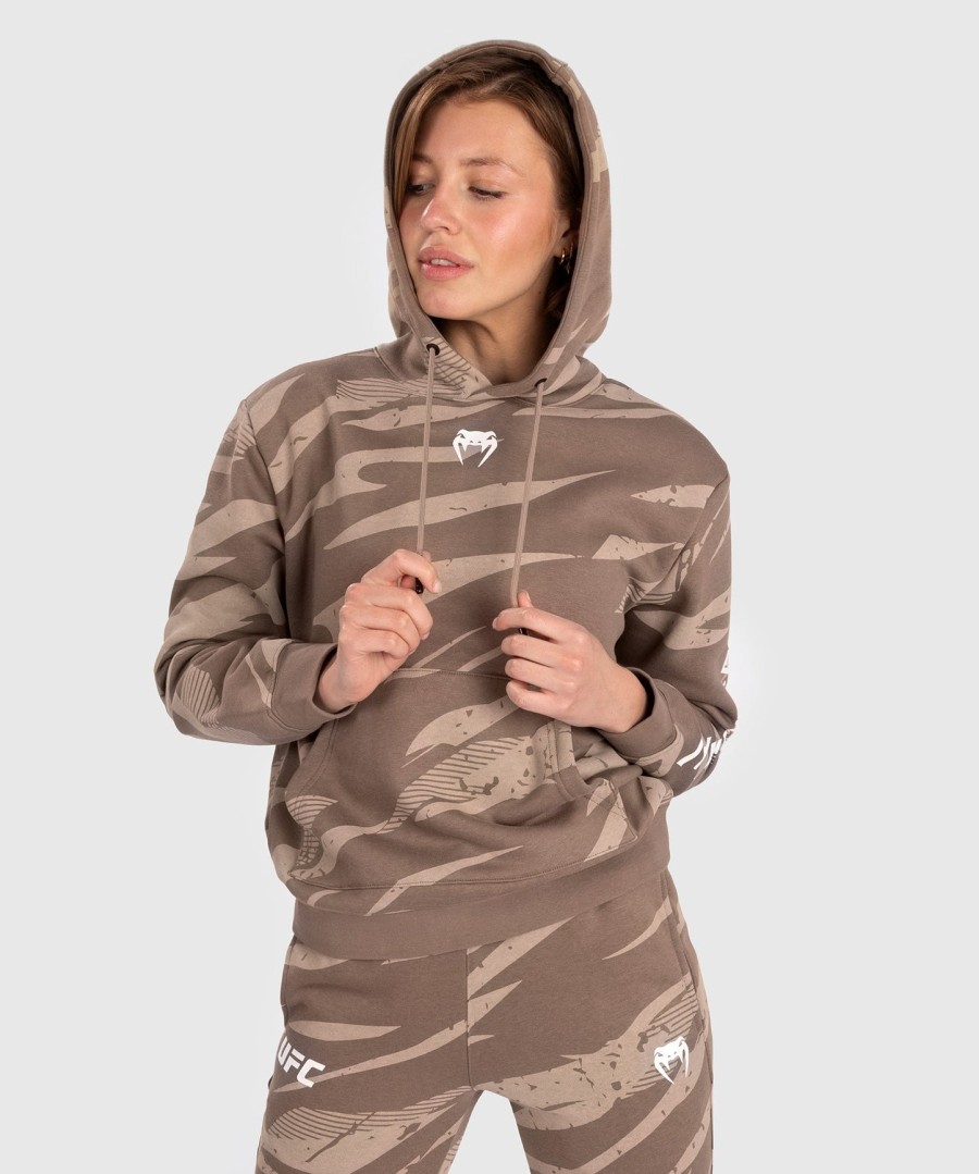 ufc adrenaline by venum fight week damen-pullover-hoodie – wüstentarnmuster