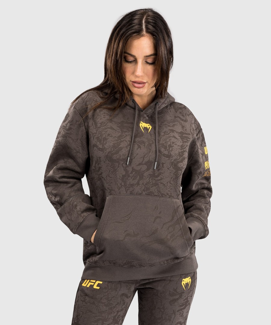 ufc fusion by venum fight week damen-pullover-hoodie – erdbraun