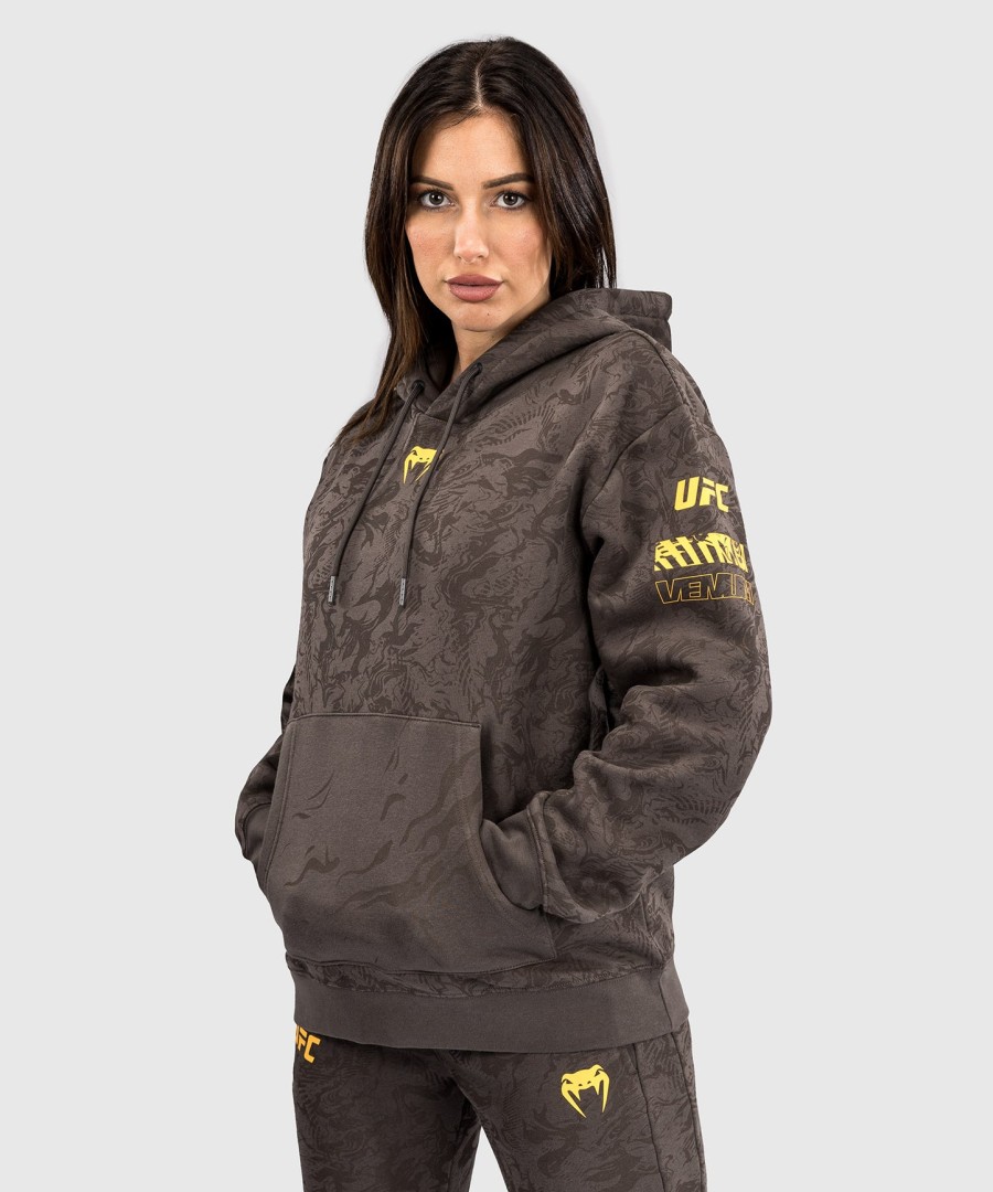 ufc fusion by venum fight week damen-pullover-hoodie – erdbraun