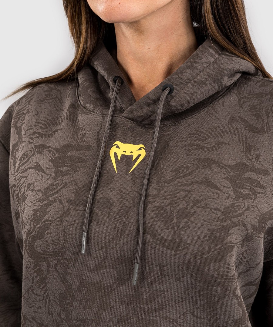 ufc fusion by venum fight week damen-pullover-hoodie – erdbraun