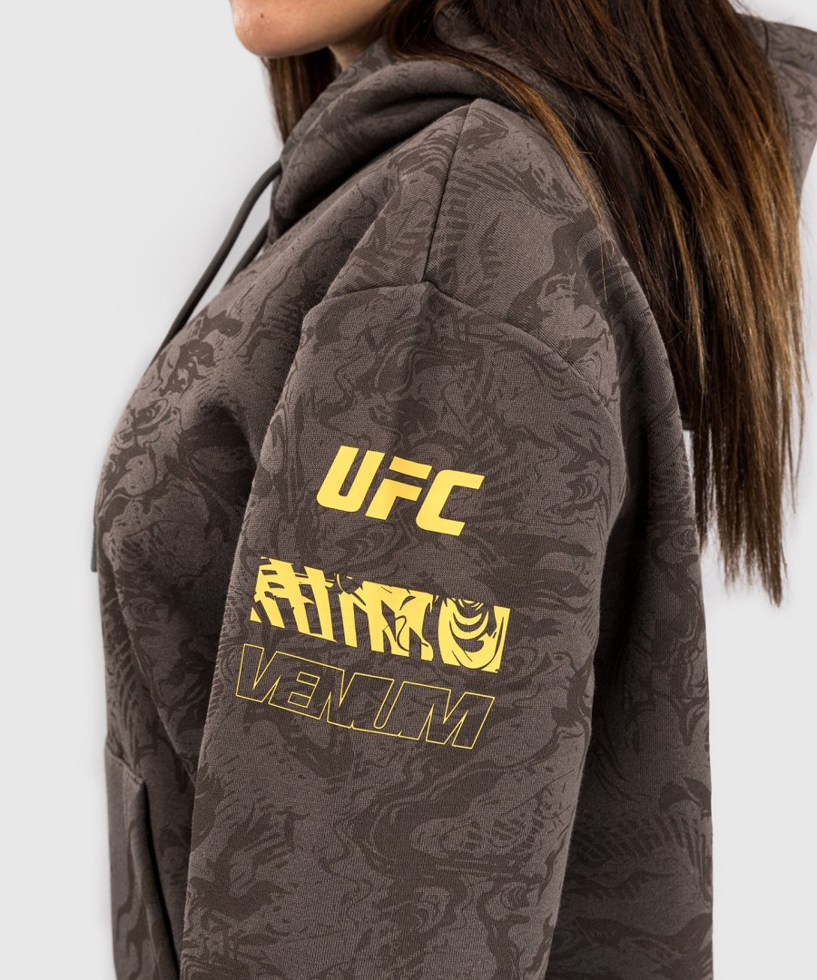 ufc fusion by venum fight week damen-pullover-hoodie – erdbraun