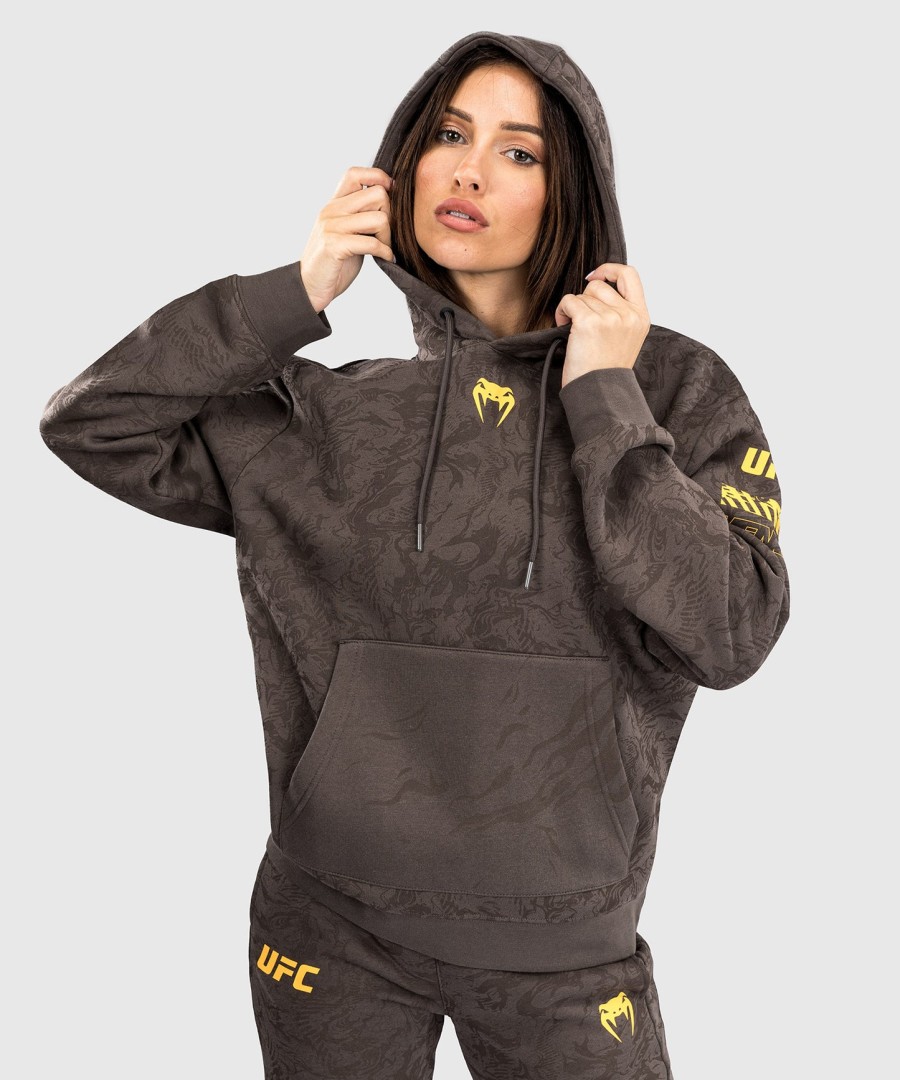 ufc fusion by venum fight week damen-pullover-hoodie – erdbraun