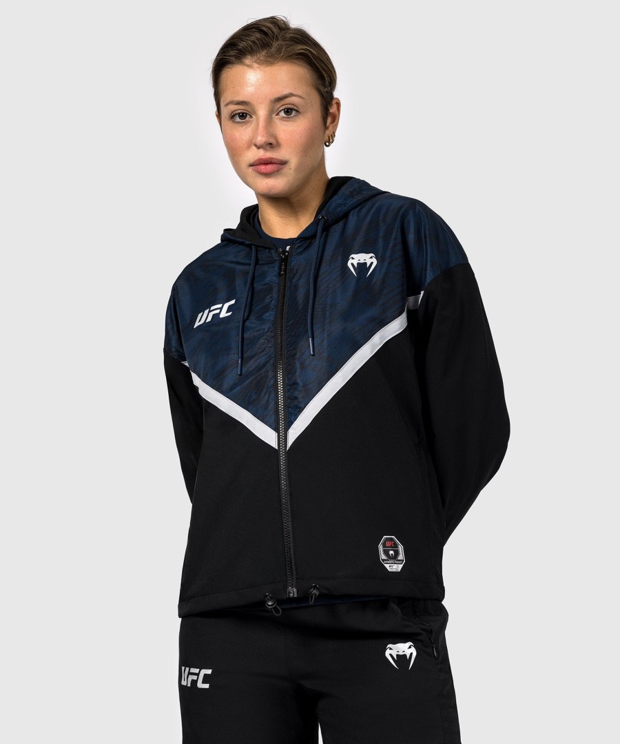 ufc fusion by venum fight week damen-kapuzenjacke mit reißverschluss – ozeanblau
