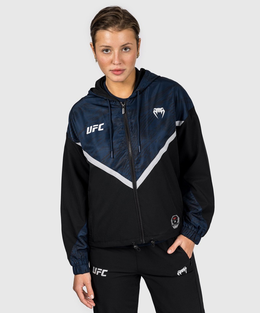 ufc fusion by venum fight week damen-kapuzenjacke mit reißverschluss – ozeanblau
