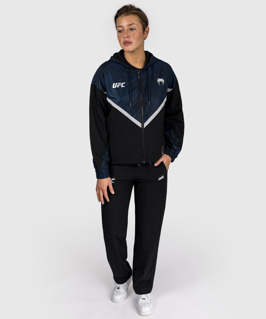 ufc fusion by venum fight week damen-kapuzenjacke mit reißverschluss – ozeanblau