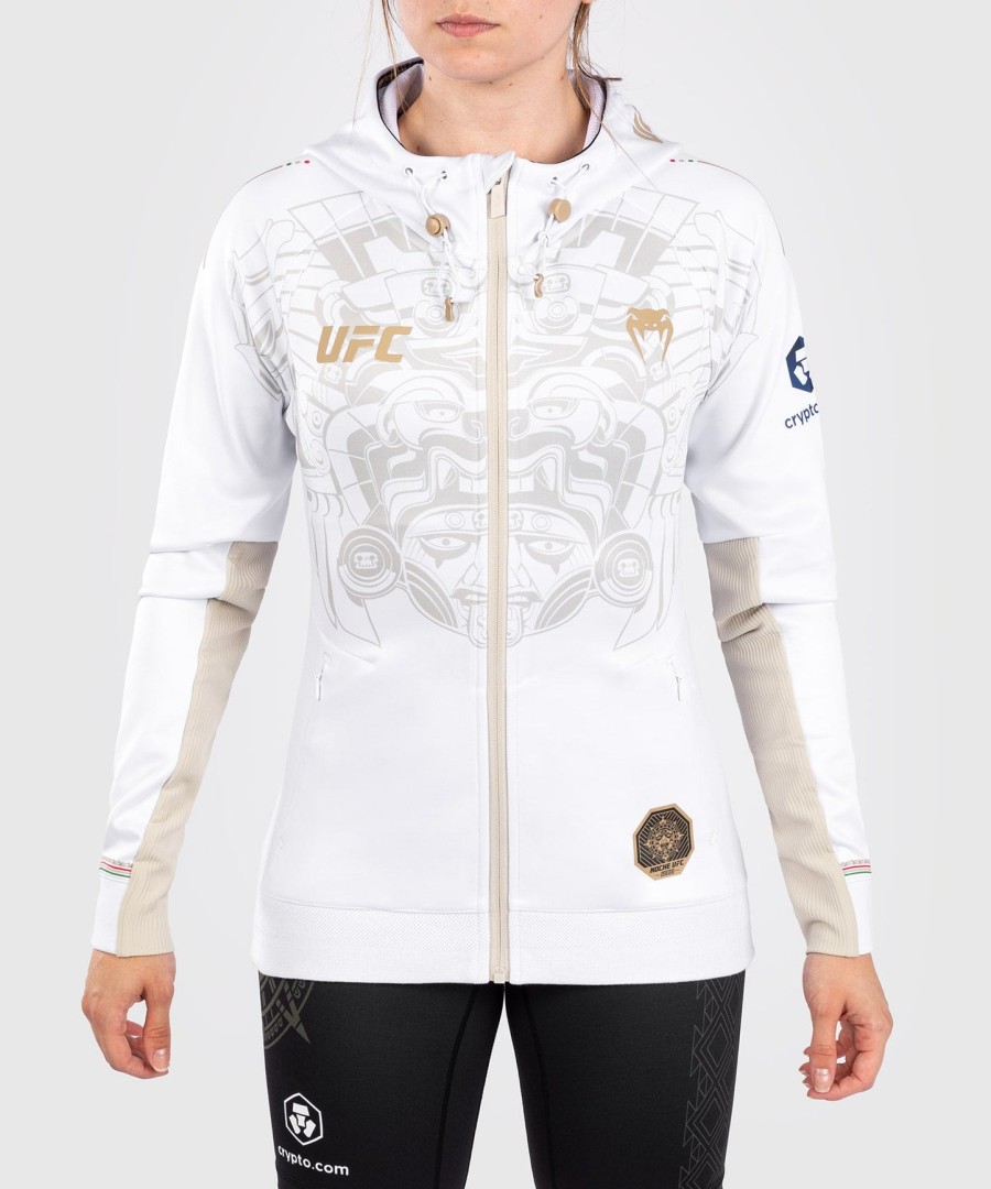 noche ufc by venum authentic fight night damen-einlaufhoodie - weiß