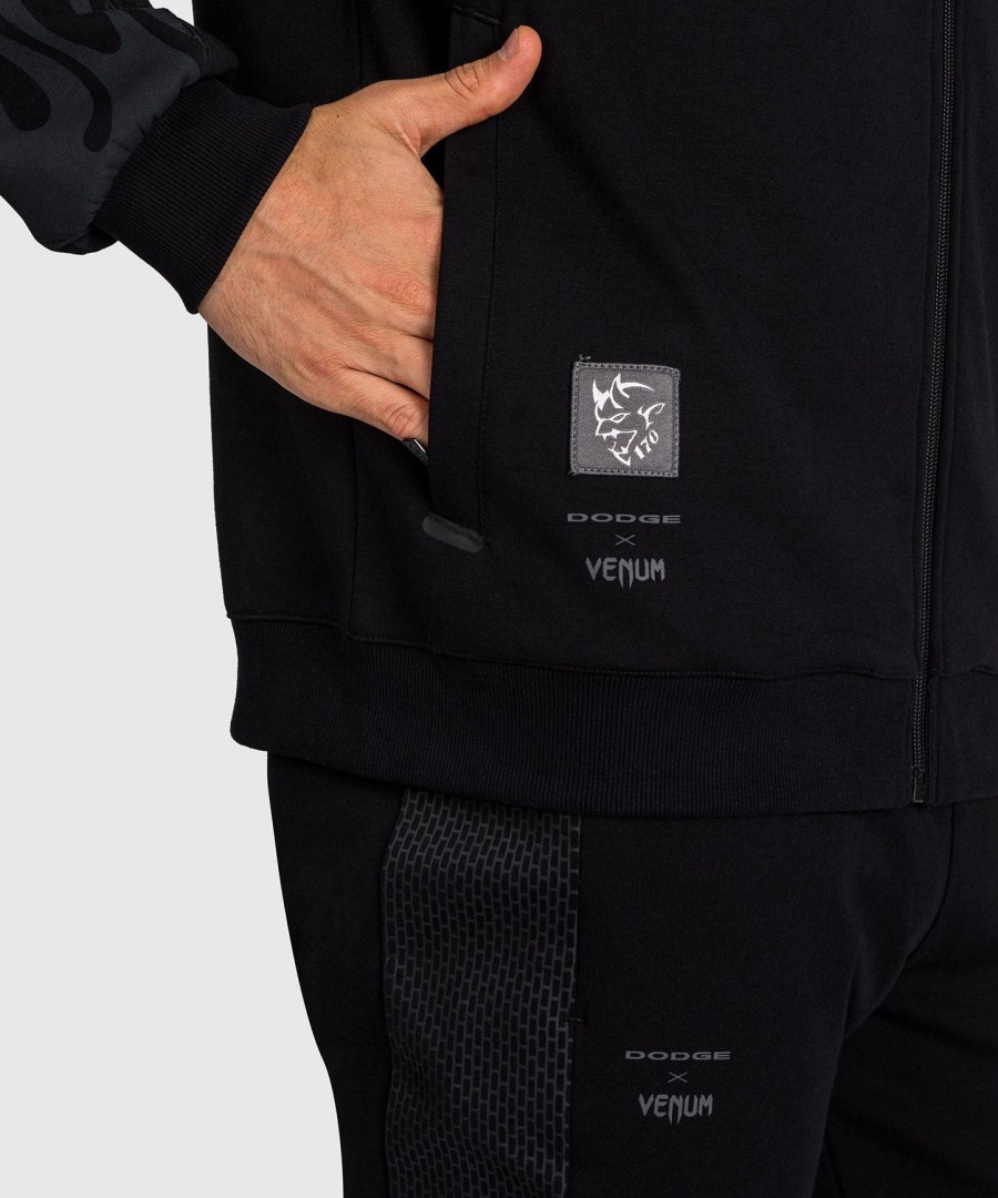 venum x dodge demon 170 herren-jacke mit durchgehendem reißverschluss – schwarz