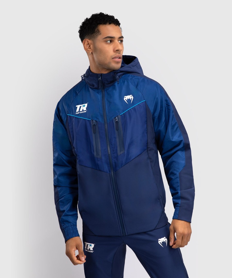 venum x top rank original herren-kapuzenjacke mit durchgehendem reißverschluss – marineblau