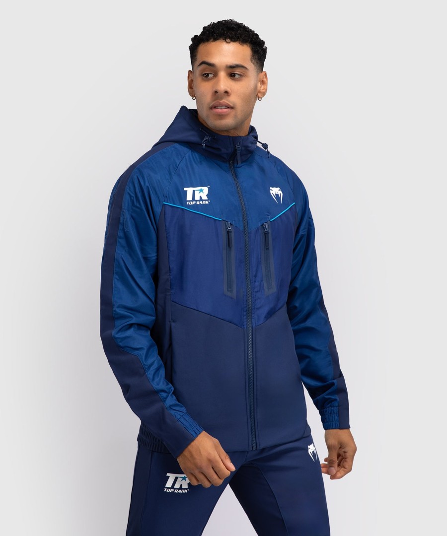 venum x top rank original herren-kapuzenjacke mit durchgehendem reißverschluss – marineblau