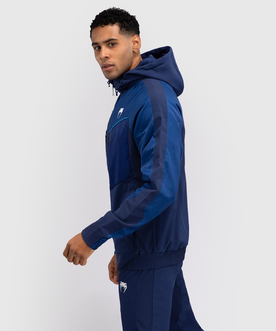 venum x top rank original herren-kapuzenjacke mit durchgehendem reißverschluss – marineblau
