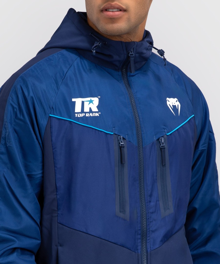 venum x top rank original herren-kapuzenjacke mit durchgehendem reißverschluss – marineblau