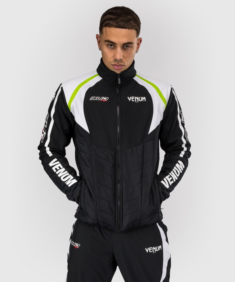 venum x bud racing herrenjacke – schwarzweißhellgrün