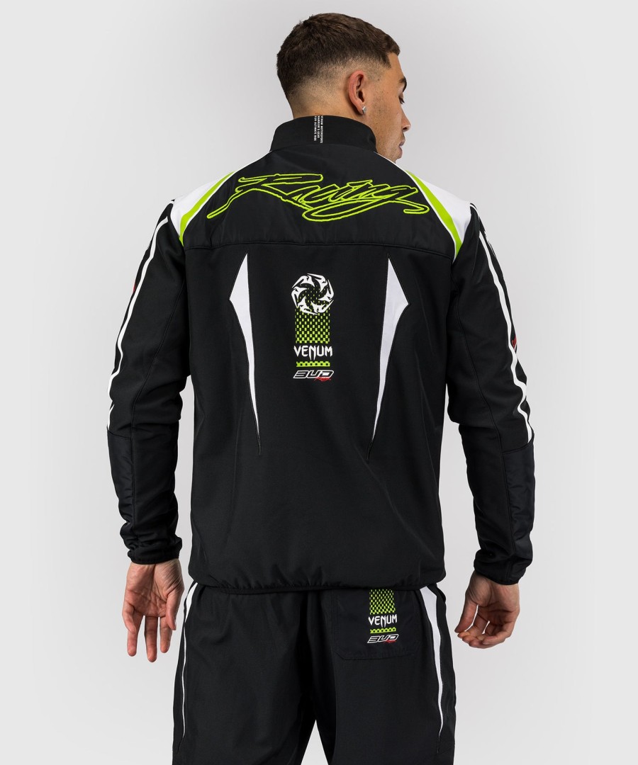 venum x bud racing herrenjacke – schwarzweißhellgrün