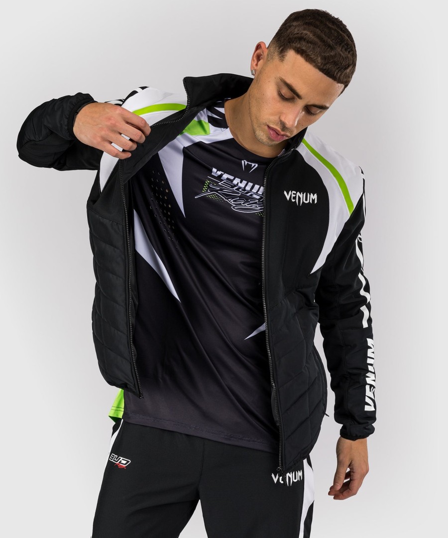 venum x bud racing herrenjacke – schwarzweißhellgrün