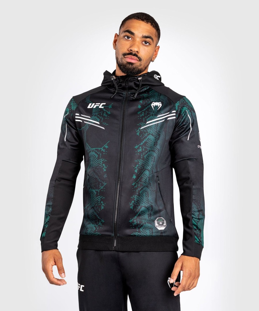 ufc adrenaline by venum authentic fight night herren-einlaufhoodie – smaragdgrüne edition – grünschwarz