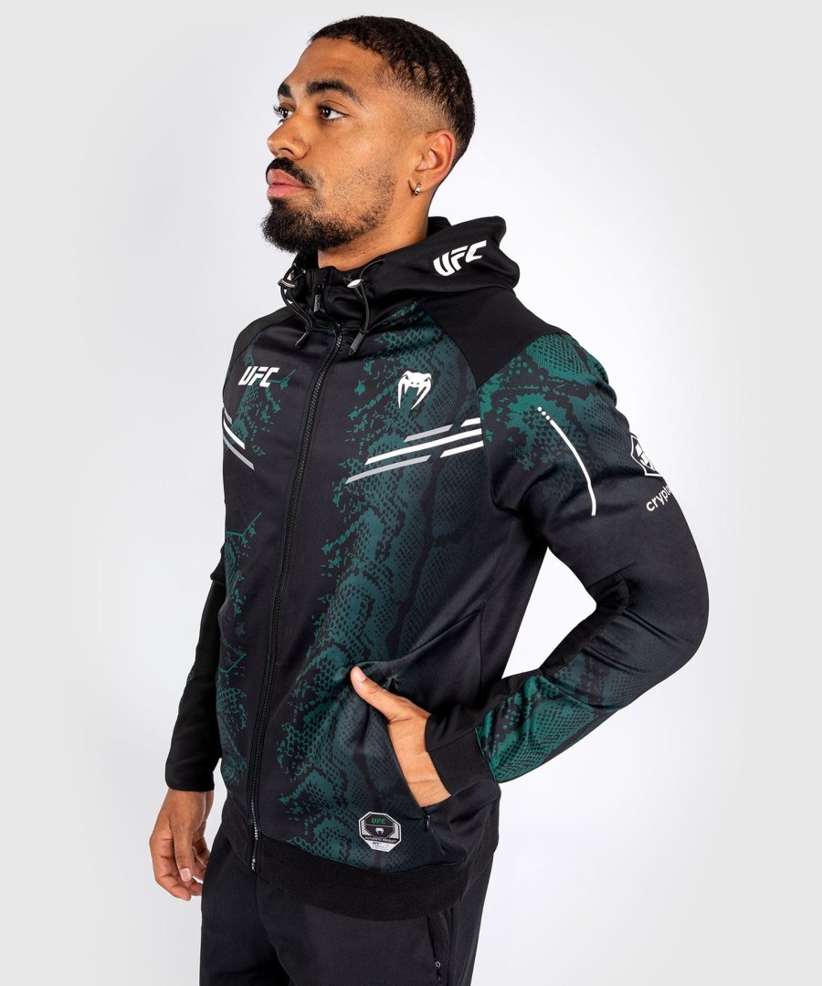 ufc adrenaline by venum authentic fight night herren-einlaufhoodie – smaragdgrüne edition – grünschwarz