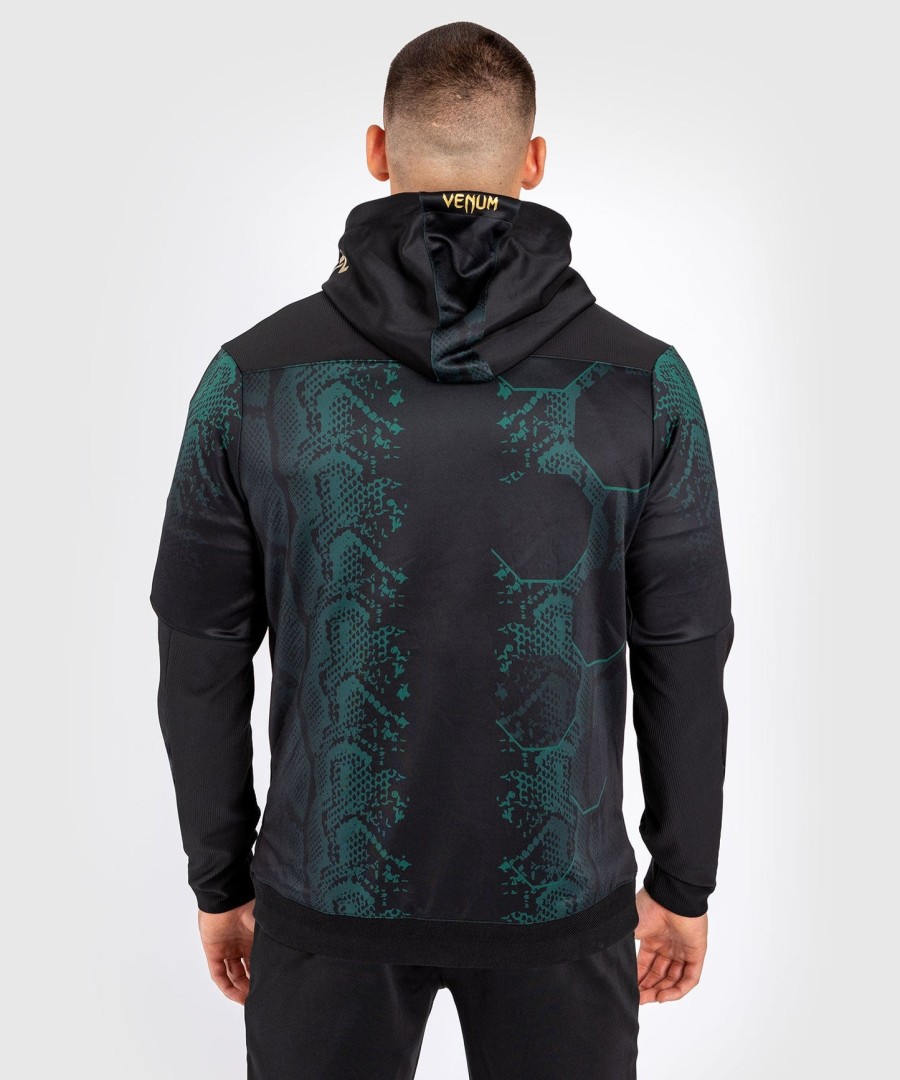 ufc adrenaline by venum authentic fight night herren-einlaufhoodie – smaragd-edition – grünschwarzgold