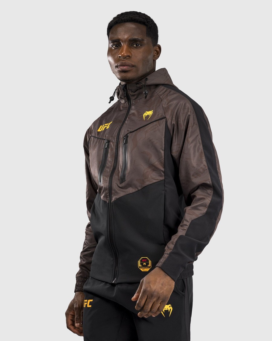 ufc fusion by venum fight week herren-kapuzenjacke mit reißverschluss – erdbraun