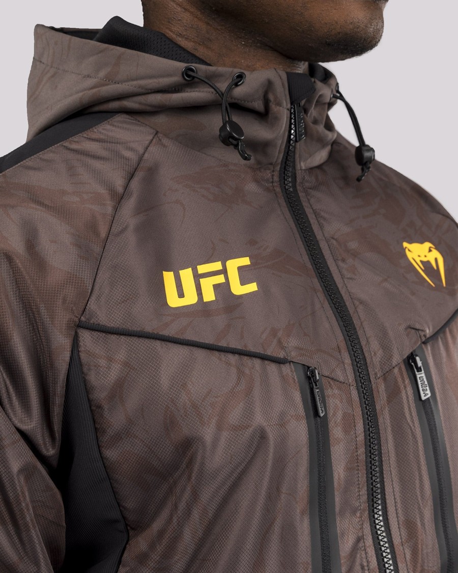 ufc fusion by venum fight week herren-kapuzenjacke mit reißverschluss – erdbraun